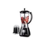 Mixeur 2 en 1  Bocal incassable 1.5L 4 vitesses + Pulse 300W Blanc/Noir VISTA