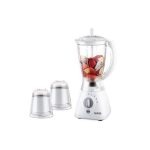 Mixeur 3 en 1  Bocal incassable 1.5L 4 vitesses + Pulse 300W Blanc/Noir VISTA