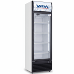 Vitrine réfrigérée 500L 1 porte Blanc/Noir VISTA