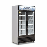Vitrine réfrigérée 800L 2 portes Blanc/Noir VISTA
