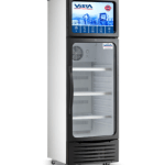 Vitrine réfrigérée combinée 390L 1 porte Noir VISTA