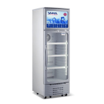 Vitrine réfrigérée combinée 390L 1 porte Gris VISTA