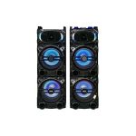 Baffle amplifié double 12" Bluetooth 220W 25000W PMPO Noir/Gris VISTA