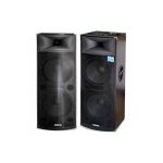 Baffle amplifié double 15" USB FM Radio Micro Bluetooth VISTA