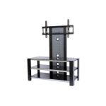 Table TV avec support mural Gris/Noir VISTA