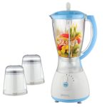 Mixeur 3 en 1  Bocal incassable 1.5L 4 vitesses + Pulse 300W Bleu/Vert VISTA