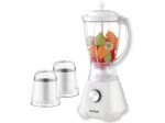 Mixeur 3 en 1  Bocal incassable 1.5L 4 vitesses + Pulse 300W Blanc/Noir VISTA