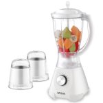 Mixeur 3 en 1  Bocal incassable 1.5L 4 vitesses + Pulse 300W Blanc/Noir VISTA