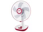 Ventilateur de bureau 16" 50W 5 pales minuterie 1h 4 vitesses Rouge/Noir VISTA – Image 2