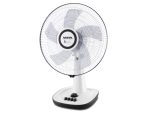 Ventilateur de bureau 16" 50W 5 pales minuterie 1h 4 vitesses Rouge/Noir VISTA