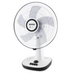Ventilateur de bureau 16" 50W 5 pales minuterie 1h 4 vitesses Rouge/Noir VISTA
