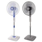 Ventilateur sur pied 16" 3 pales pied carré Bleu/Gris VISTA
