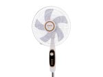 Ventilateur sur pied 16" avec minuterie 5 pales pied rond Gris VISTA – Image 2
