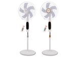 Ventilateur sur pied 16" avec minuterie et télécommande  Panneau tactile Gris/Doré VISTA