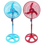 Ventilateur Deluxe 16" Bleu ciel/Rouge VISTA