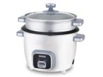 Rice cooker 1.8L couvercle en verre Ivoire/Bleu VISTA