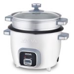 Rice cooker 1.8L couvercle en verre Ivoire/Bleu VISTA