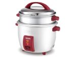 Rice cooker 1.8L couvercle inox Rouge/Gris VISTA