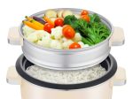 Rice cooker 3L couvercle en verre Ivoire/Bleu VISTA – Image 3