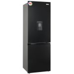 Réfrigérateur combiné avec distributeur d'eau A+ 380L avec lumière  Porte verre noir VISTA