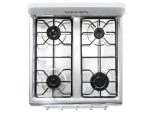 Cuisinière à gaz 4 feux 50x50  Four gaz 60L Blanc/Noir VISTA – Image 4