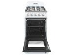 Cuisinière à gaz 4 feux 50x50  Four gaz 60L Blanc/Noir VISTA – Image 3