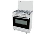 Cuisinière à gaz 5 feux 76x50  Four gaz 105L Blanc/Noir VISTA – Image 2