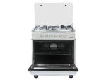 Cuisinière à gaz 5 feux 76x50  Four gaz 105L Blanc/Noir VISTA – Image 4