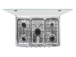 Cuisinière à gaz 5 feux 76x50  Four gaz 105L Blanc/Noir VISTA – Image 5
