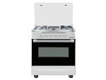 Cuisinière à gaz 5 feux 76x50  Four gaz 105L Blanc/Noir VISTA – Image 3