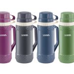 Thermos double tasse 1L Bleu/Vert/Magenta/Gris VISTA